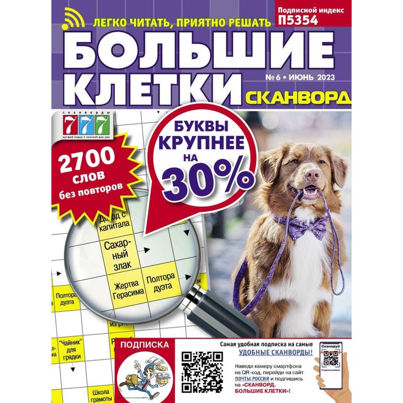 Сканворд. Большие клетки. Подписка